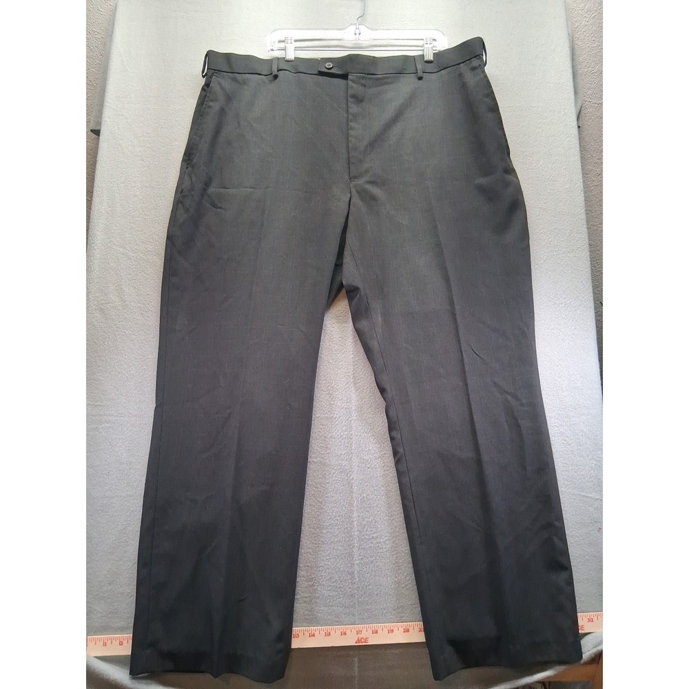 Haband Men's Casual Pants Flat Front Black Size 44x32